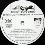 LP - Mozart / Beethoven - Streichquartette