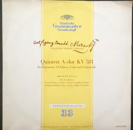 Wolfgang Amadeus Mozart , - Quintett A-Dur KV 581 (Stadler Quintett)