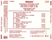 CD - Wolfgang Amadeus Mozart - Violin Sonatas K.378, K.376 & K.296