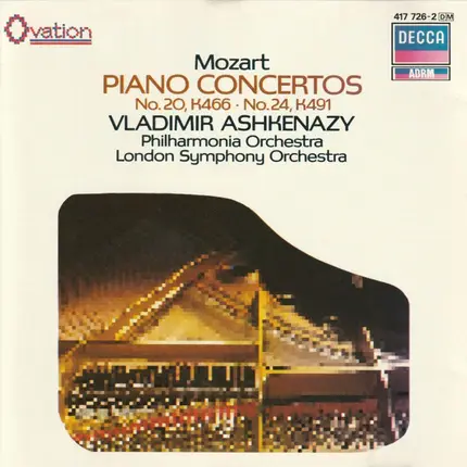 Wolfgang Amadeus Mozart - Piano Concertos: No,20, K466 · No.24, K491