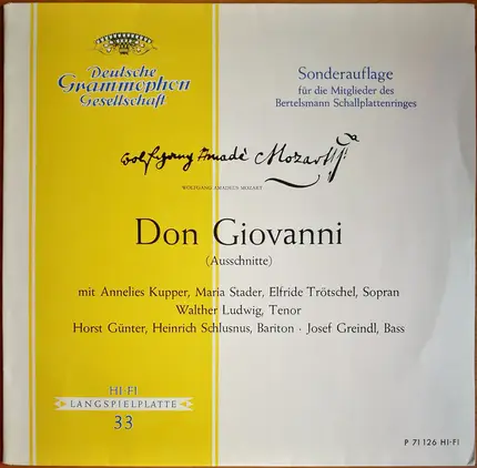 Mozart - Fricsay / a.o. - Don Giovanni (Ausschnitte)