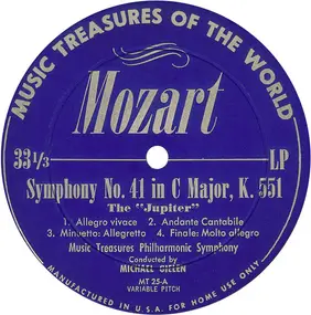 Wolfgang Amadeus Mozart - Symphony No. 41 In C Major, K. 551 The 'Jupiter' / Symphony No. 4 In A Major, Op. 90 The 'Italian'