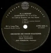 LP - Mozart - Divertimento In D-dur KV.334 - Mono