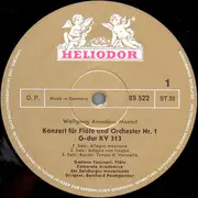 LP - Mozart - Konzert Für Flöte Und Orchester G-dur KV 313 / Konzert Für Fagott Und Orchester B-dur KV 191