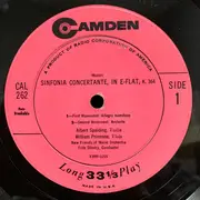 LP - Wolfgang Amadeus Mozart / Georg Friedrich - Sinfonia Concertante In E Flat K. 364 / Concerto In B Minor - Mono