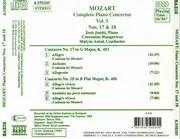 CD - Mozart - Complete Piano Concertos Vol. 5 - Nos. 17 And 18