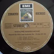 LP - Wolfgang Amadeus Mozart / Jean-Pierre Rampal , Wiener Symphoniker • Dirigent Theodor Guschlbauer - Konzerte Für Flöte Und Orchester / Nr.1 G-Dur Kv313 Und Nr.2 D-Dur Kv 314 / Andante Für Flöte Und Orchester C-Dur Kv 315