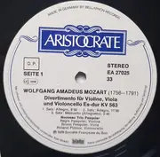 LP - Mozart / Le Nouveau Trio Pasquier - Divertimento Für Violine, Viola Und Violoncello Es-Dur KV 563