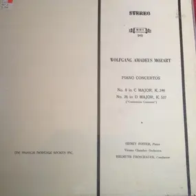 Wolfgang Amadeus Mozart - Piano Concertos: No. 8 In C Major, K. 246 / No. 26 In D Major, K. 537