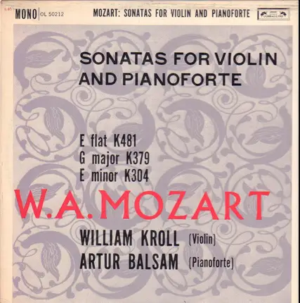 Mozart - Sonatas For Violin And Pianoforte, vol. 1