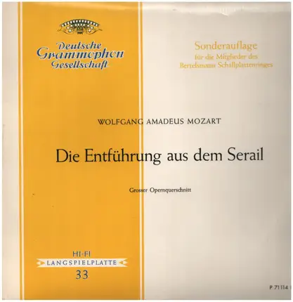 Mozart - Die Entführung Aus Dem Serail - Großer Opernquerschnitt Mit Dialogen