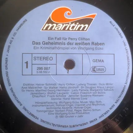 Kinder-Hörspiel - Ein Fall Für Perry Clifton - Das Geheimnis Der Weißen Raben