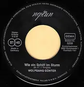 7inch Vinyl Single - Wolfgang Günter - Abendrot - Picture Sleeve