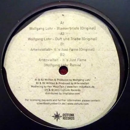 Wolfgang Lohr / Artenvielfalt - Marzipan E.P.
