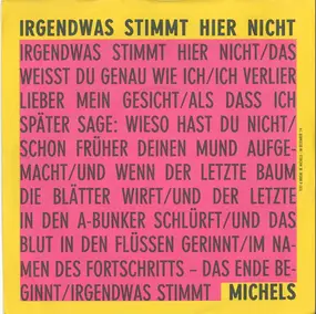 Wolfgang Michels - Irgendwas Stimmt Hier Nicht