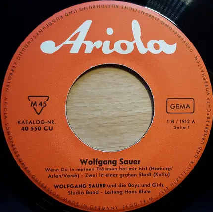 Wolfgang Sauer - Wenn Du In Meinen Träumen Bei Mir Bist