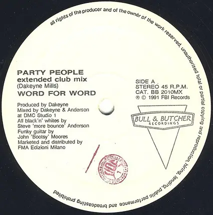 Word For Word - Party People / Party Time