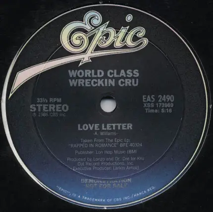 World Class Wreckin' Cru - Love Letter