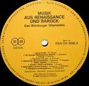 LP - Morley / Dowland / Arbeau / Piccinini a.o. - Musik Aus Renaissance Und Barock