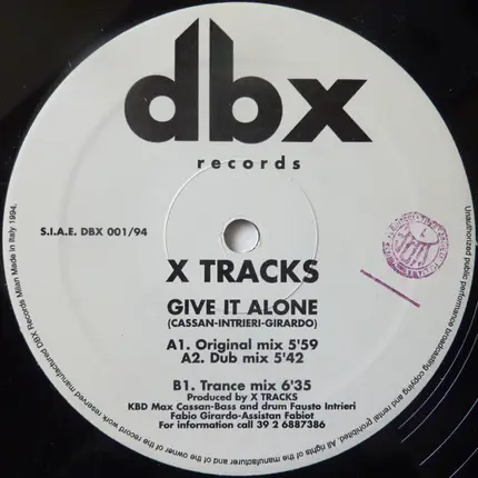 X Tracks, X-Trax - Give It Alone
