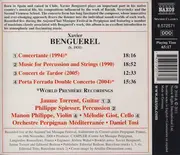 CD - Xavier Benguerel • Jaume Torrent • Philippe Spiesser • Manon Philippe • Mélodie Giot • Orchestre Pe - Concertante • Music For Percussion And Strings • Concert De Tardor • Porta Ferrada Double Concerto