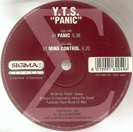 Y.T.S., Jimmy The Sound - Panic