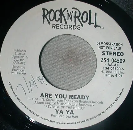 Ya Ya - Are You Ready / Don't Talk
