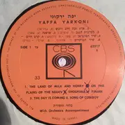 LP - Yaffa Yarkoni - Sings 14 Of Israel's Best Loved Popular And Folk Songs