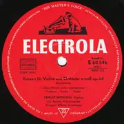 10'' - Yehudi Menuhin , Felix Mendelssohn-Bartholdy , Berliner Philharmoniker ∙ Wilhelm Furtwängler - Violinkonzert E-moll Op. 64 - Mono