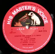 LP - Yehudi Menuhin (Bach) - Sonatas For Solo Violin, Volume 1 - mono