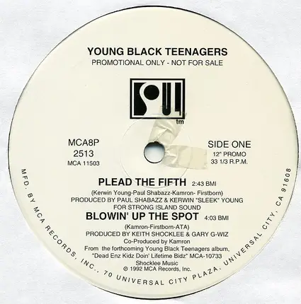 Young Black Teenagers - Plead The Fifth EP