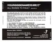 CD Single - Yourcodenameis:milo - All Roads To Fault - Digipak