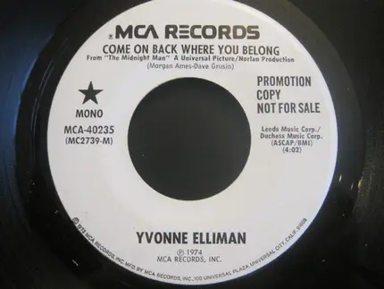 Yvonne Elliman - Come On Back Where You Belong