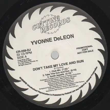 Yvonne DeLeon - Don't Take My Love And Run