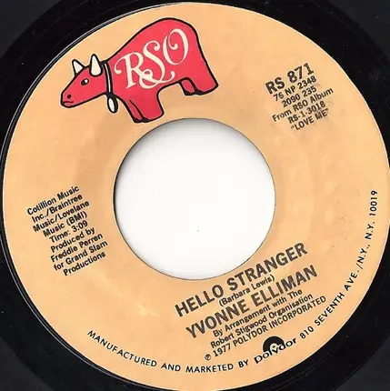 Yvonne Elliman - Hello Stranger