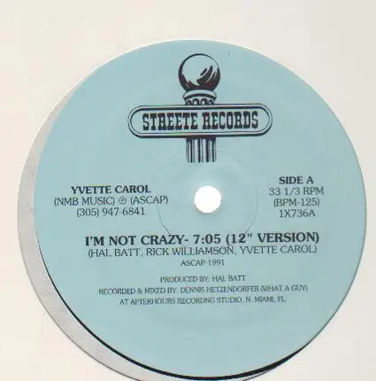 Yvette Carol - I'm Not Crazy