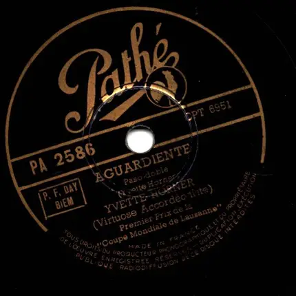 Yvette Horner - Aguardiente / Levons Les Ancres