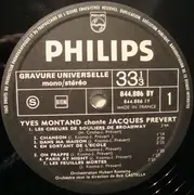 LP - Yves Montand - Montand Chante Prévert