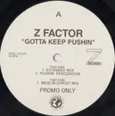 12inch Vinyl Single - Z Factor - Gotta Keep Pushin'