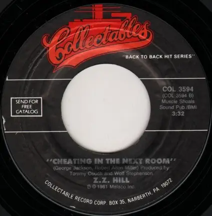 Z.Z. Hill - Down Home Blues / Cheating In The Next Room