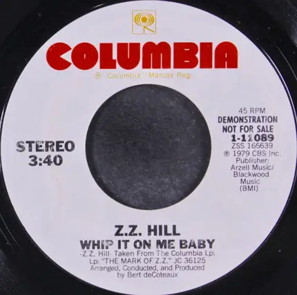 Z.Z. Hill - Whip It On Me Baby