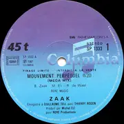 12inch Vinyl Single - Zaak - Mouvement Perpétuel (Mega Mix)