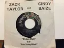 7inch Vinyl Single - Zack Taylor and Cindy Baize - We Just Might / Four Stong Winds - Promo