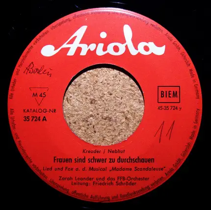 Zarah Leander - Paradiesvogel (Man Muß Den Männern Was Bieten) / Frauen Sind Schwer Zu Durchschauen
