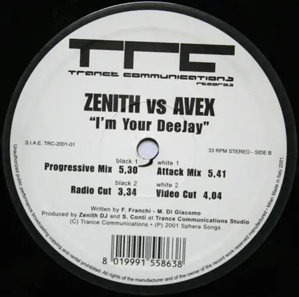 Zenith vs Avex - I'm your deejay