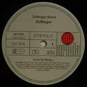 LP - Zeltinger Band - De Plaat (Live Im Roxy Und Bunker)