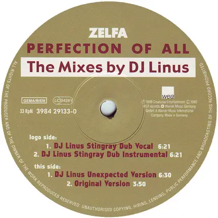 Zelfa - Perfection Of All (The Mixes By DJ Linus)