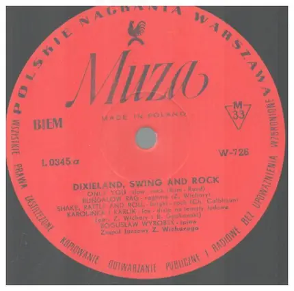 Zespół Jazzowy Zygmunta Wicharego - Dixieland, Swing And Rock