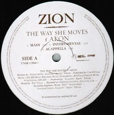Zion - The Way She Moves / Zun Da Da