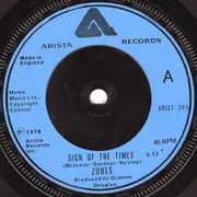 7inch Vinyl Single - Zones - Sign Of The Times
